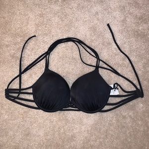Shade & Shore black push up bikini top 34C